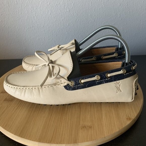 Vicomte A. Paris - palm Beach Leather Mocassin Creme Eur 39 men’s size 7 shoe - Picture 4 of 12